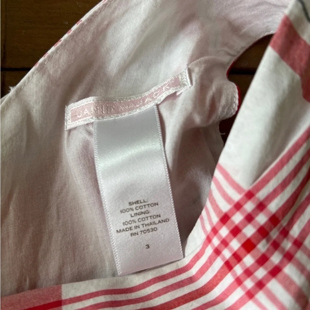 Janie and jack red picnic plaid dress